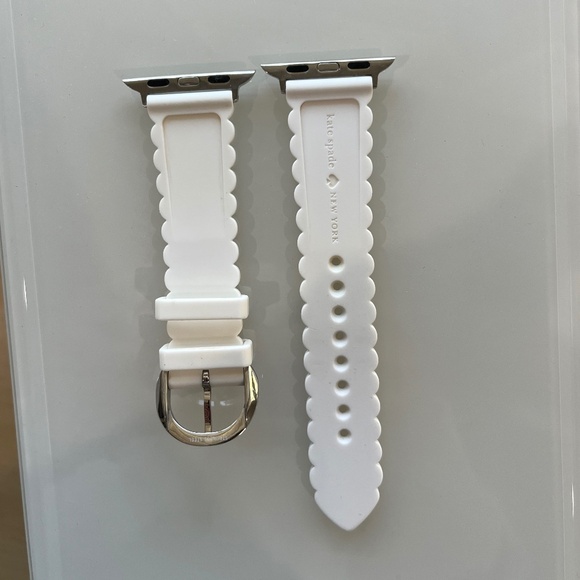 Kate Spade New York Silicone Apple Watch Strap in White in 38/40 MM - Picture 2 of 3
